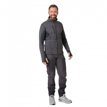 PBV Pantalon de travail stretch SWELL Flex poches genoux Gris – vue 10