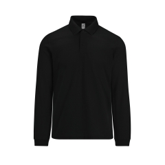 Polo Noir Homme Manches Longues B&C My Polo 180