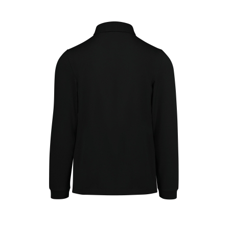 Polo Noir Homme Manches Longues B&C My Polo 180 – vue 2