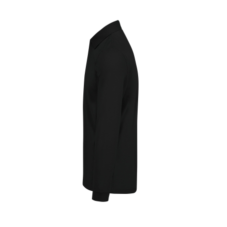 Polo Noir Homme Manches Longues B&C My Polo 180 – vue 3
