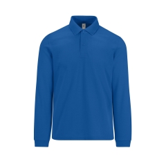 Polo Bleu Royal Manches Longues B&C MY POLO 180 Homme