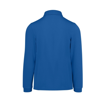 Polo Bleu Royal Manches Longues B&C MY POLO 180 Homme – vue 2