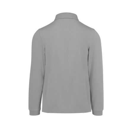 Polo de travail gris manches longues B&C MY POLO 180 homme – vue 2