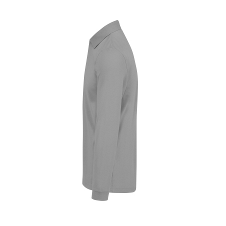 Polo de travail gris manches longues B&C MY POLO 180 homme – vue 3