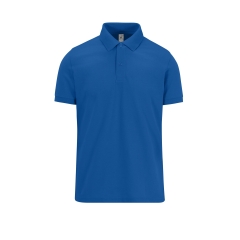 Polo de travail homme bleu Royal B&C MY POLO 180 manches courtes
