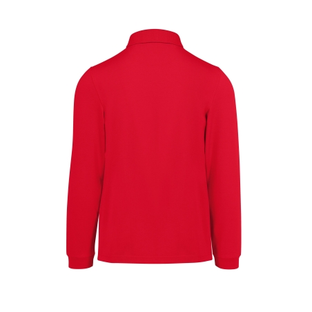 Polo Rouge Homme Manches Longues MY POLO 210 B&C – vue 2