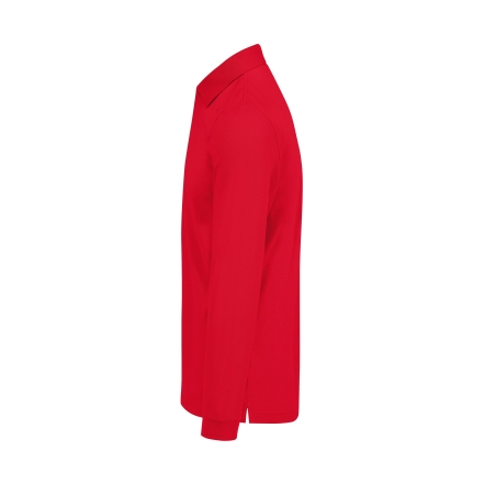 Polo Rouge Homme Manches Longues MY POLO 210 B&C – vue 3