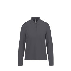 Polo Gris foncé Femme Manches Longues MY POLO 180 B&C