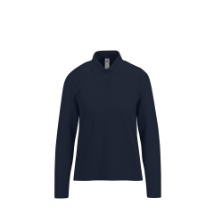 Polo Marine Femme Manches Longues 180 g/m² B&C MY POLO 180