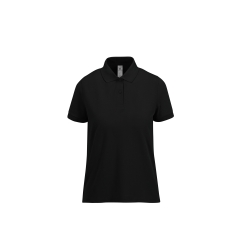 Polo Noir Femme Manches Courtes MY POLO 180 B&C