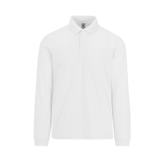 Polo Blanc Homme Manches Longues MY POLO 210 B&C