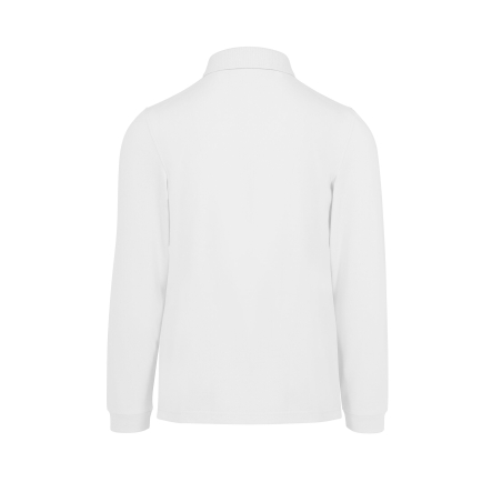 Polo Blanc Homme Manches Longues MY POLO 210 B&C – vue 2