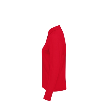 Polo Rouge Femme Manches Longues 180 g/m² B&C My Polo – vue 3