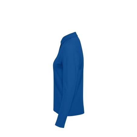Polo Bleu Royal Femme Manches Longues MY POLO 180 B&C – vue 3