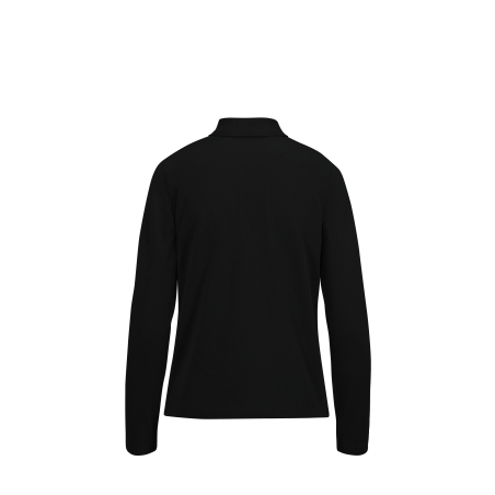 Polo Noir Femme Manches Longues MY POLO 210 B&C – 210 g/m² – vue 2