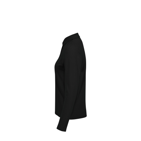Polo Noir Femme Manches Longues MY POLO 210 B&C – 210 g/m² – vue 3