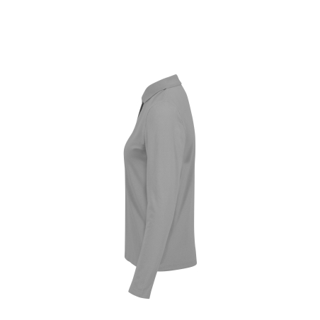 Polo Gris sport Femme Manches Longues MY POLO 180 B&C – vue 3