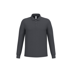 Polo piqué LSL homme Gris – iDeal Basic Brand