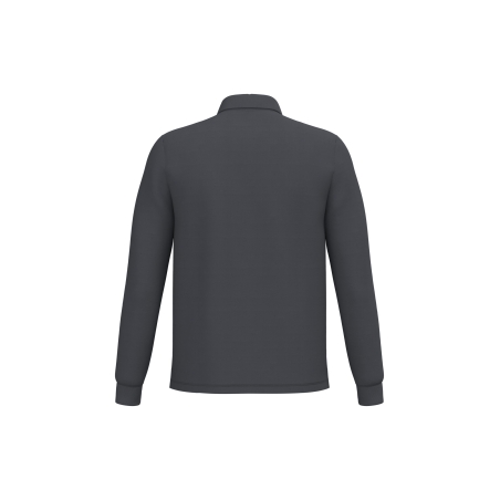 Polo piqué LSL homme Gris – iDeal Basic Brand – vue 2