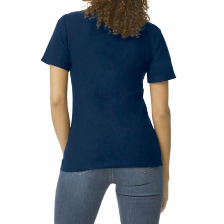 Polo Femme Softstyle Double Piqué Gildan – Marine – vue 2