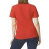 Polo Femme Softstyle Double Piqué Rouge – Gildan – vue 2