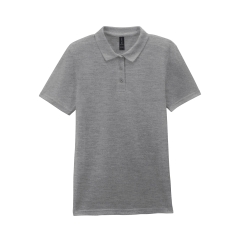 Polo Femme Softstyle Double Piqué Gris – Gildan