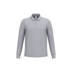 Polo Piqué LSL Homme Gris Oxford – iDeal Basic Brand