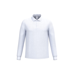 Polo piqué LSL homme Blanc – iDeal Basic Brand