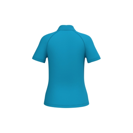 Polo sport femme Bleu Atoll – iDeal Basic Brand – vue 2