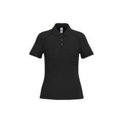 Polo sport femme Noir – iDeal Basic Brand (130 g/m²)
