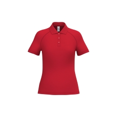 Polo Sport Femme Rouge iDeal Basic Brand – 130 g/m²