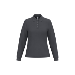Polo piqué LSL Femme Gris Anthracite – iDeal Basic Brand