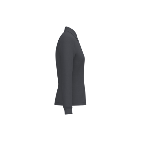 Polo piqué LSL Femme Gris Anthracite – iDeal Basic Brand – vue 3