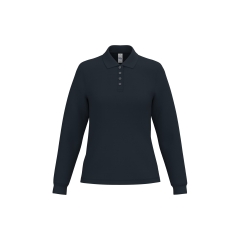 Polo Piqué LSL Femme Marine – iDeal Basic Brand