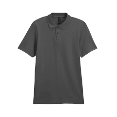 Polo Homme Double Piqué Softstyle Gris Charcoal – Gildan