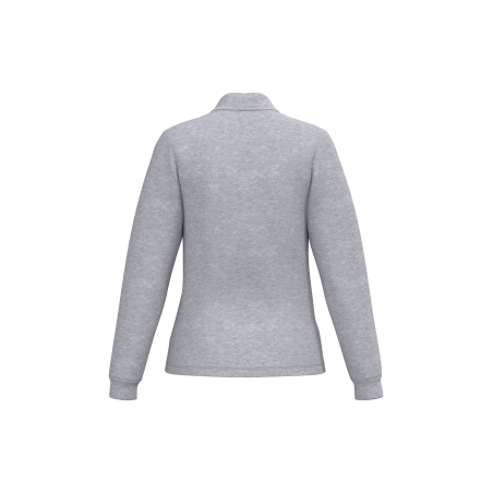 Polo piqué LSL femme Gris Oxford – iDeal Basic Brand – vue 2