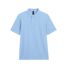 Polo Homme Softstyle Double Piqué Bleu Gildan