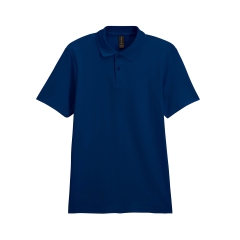 Polo Homme Softstyle Double Piqué Marine