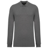 Polo piqué manches longues Bio180 gris chiné homme – Kariban