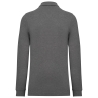 Polo piqué manches longues Bio180 gris chiné homme – Kariban – vue 2