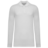 Polo Piqué Manches Longues Bio Blanc Homme – Kariban 180 g/m²
