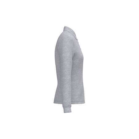 Polo piqué LSL Femme Gris Oxford Oxford – iDeal Basic Brand – vue 3
