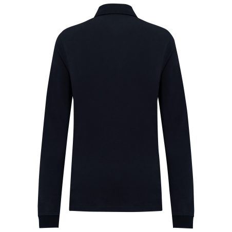 Polo piqué manches longues bio femme Marine – Kariban 180 g/m² – vue 2