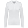 Polo piqué manches longues Bio 180 g/m² femme blanc – Kariban
