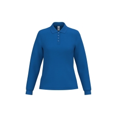Polo piqué LSL femme Bleu Royal – iDeal Basic Brand