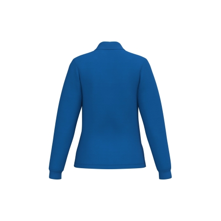 Polo piqué LSL femme Bleu Royal – iDeal Basic Brand – vue 2