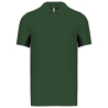 Polo piqué bicolore homme Kariban – Coloris Noir / Vert Forêt