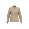 Polo piqué LSL femme Beige (Ideal Sand) – iDeal Basic Brand