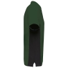 Polo piqué bicolore homme Kariban – Coloris Noir / Vert Forêt – vue 3