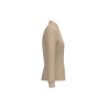 Polo piqué LSL femme Beige (Ideal Sand) – iDeal Basic Brand – vue 3
